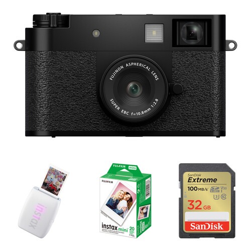 دوربین فوجی فیلم FUJIFILM X half Digital Camera with INSTAX MINI Link 3 Printer Kit (Black)