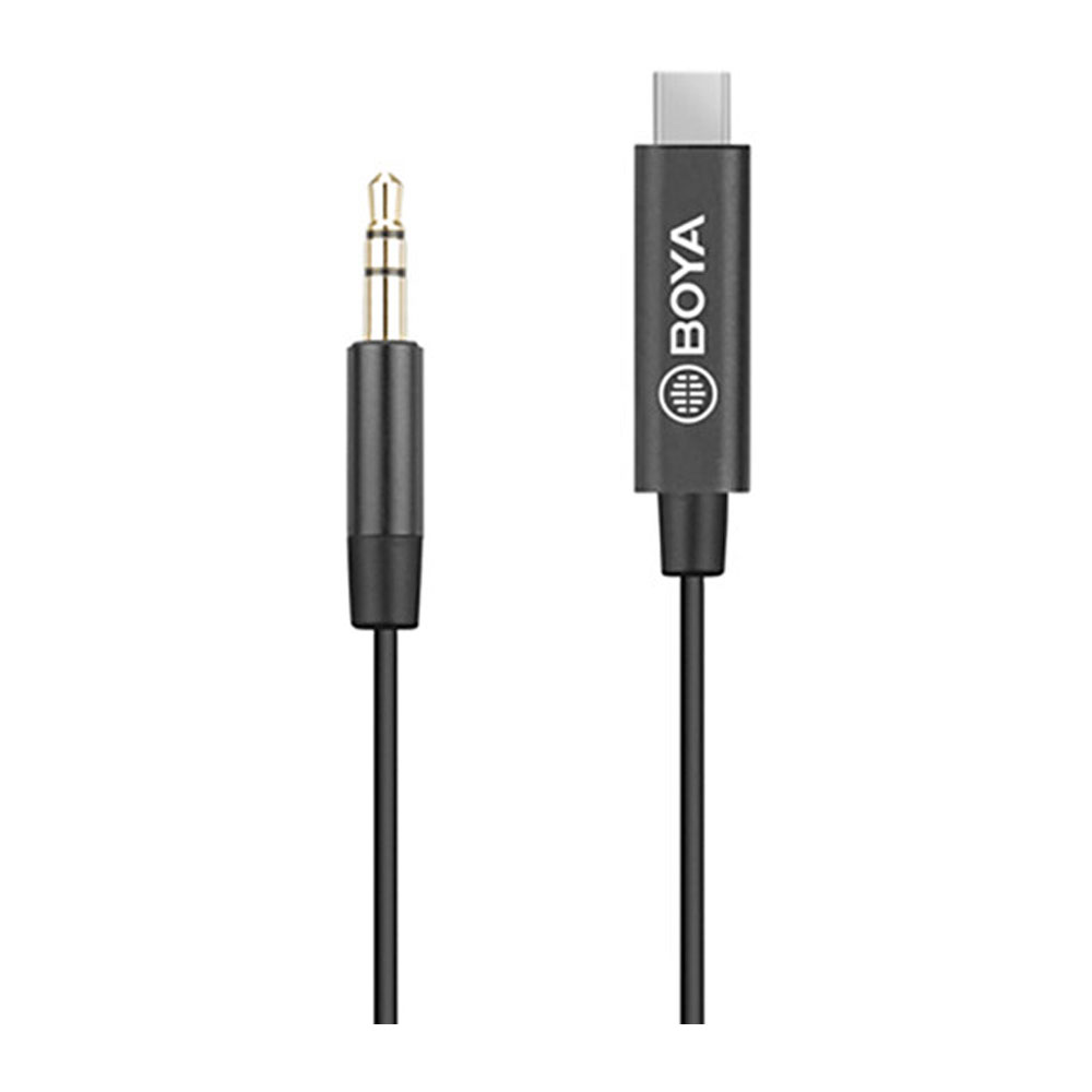 کابل تبدیل میکروفون بویا Boya BY-K2 3.5mm trs to USB Type-C Cable