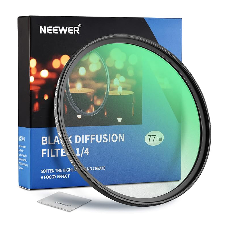 فیلتر لنز Neewer 77mm Black Diffusion 1/4 Cinematic Effect Filter