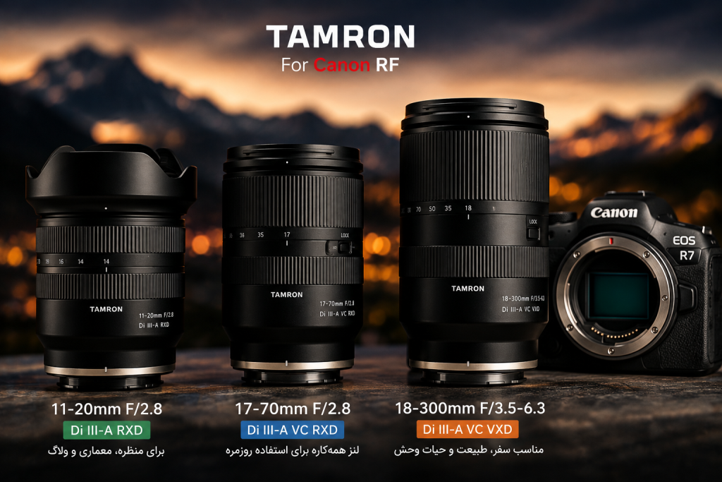 بهترین لنز Tamron RF برای دوربین‌های Canon EOS R؛ راهنمای خرید کامل
